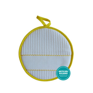 Round Potholder - Yellow Border